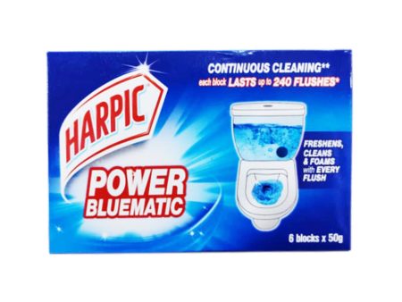 Harpic Power Bluematic Toilet Bowl Cleaner 50g x 6 Discount