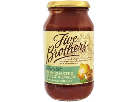 Five Brothers Marcello’s Oven Roasted Garlic & Onion Pasta Sauce 500g Supply