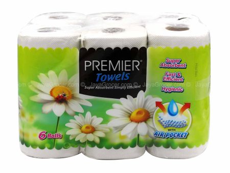 Premier Disposable Household Towels 60sheets x 6 Online Hot Sale