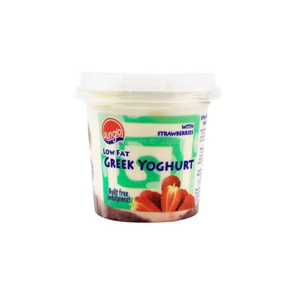 Sunglo Low Fat Strawberry Greek Yogurt 135g Discount