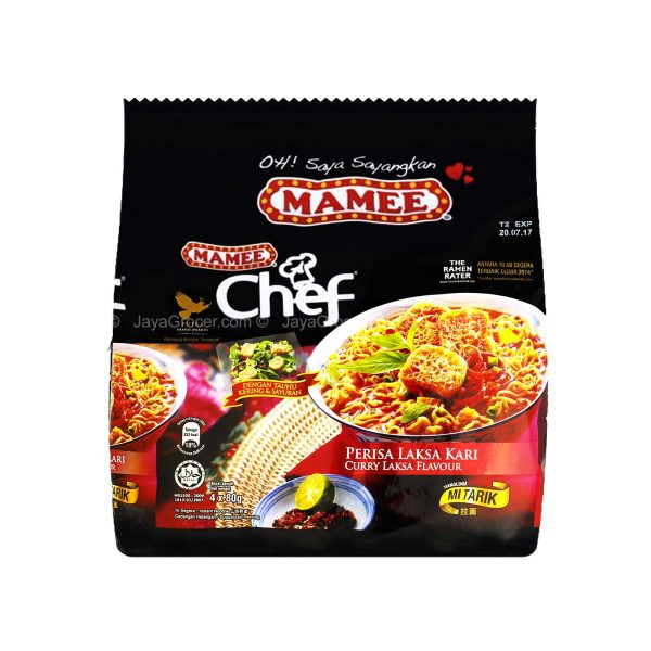 Mamee Chef Curry Laksa Flavour Instant Noodle 75g x 4 Hot on Sale