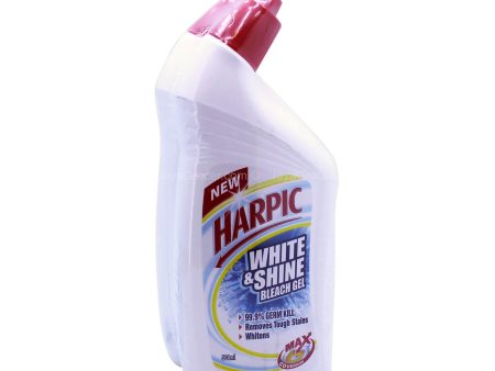 Harpic White and Shine Bleach Gel Toilet Cleaner 500ml x 2 Fashion