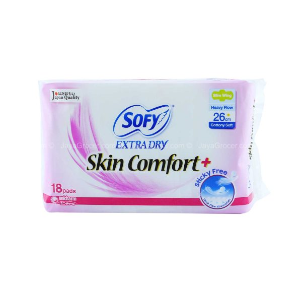 Sofy Extra Dry Skin Comfort Slim Wing 26cm x 18pcs For Sale