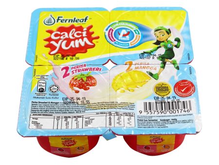 Fernleaf Calci Yum Mango and Strawberry 60g x 4 Online Hot Sale