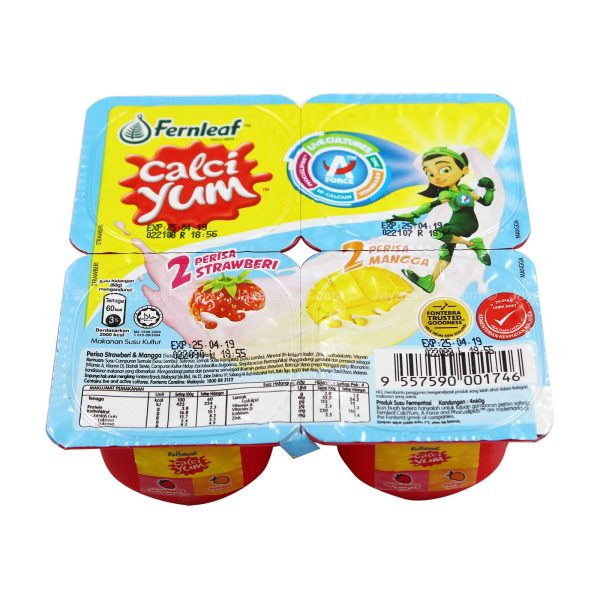 Fernleaf Calci Yum Mango and Strawberry 60g x 4 Online Hot Sale