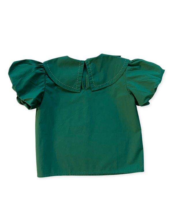 Sylvie Shamrock Green Blouse Online Hot Sale