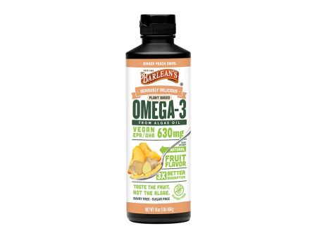 Barlean s Seriously Delicious Plant Based Omega-3 Algae Oil - Ginger Peach Fashion