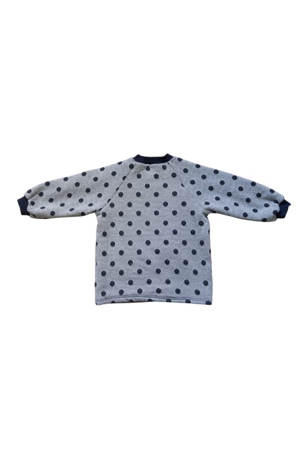 Lune Blue Polka-dot Fleece-lined Dress For Sale