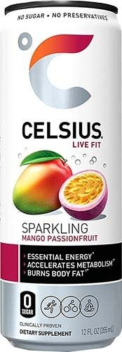 Celsius Mango Passionfruit 12oz Can Sparkling Energy Drink For Cheap