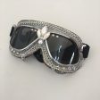 Sparkle silver burning man goggles Online now