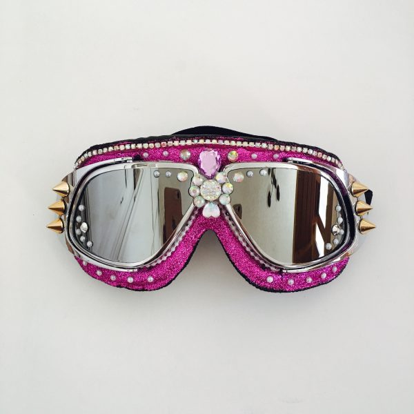 Hot pink   burning man goggles  anti-dust goggles Aviator Goggles  Ski goggles face goggles Hot on Sale