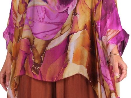 Seta Marble Ink Print Kaftan on Sale