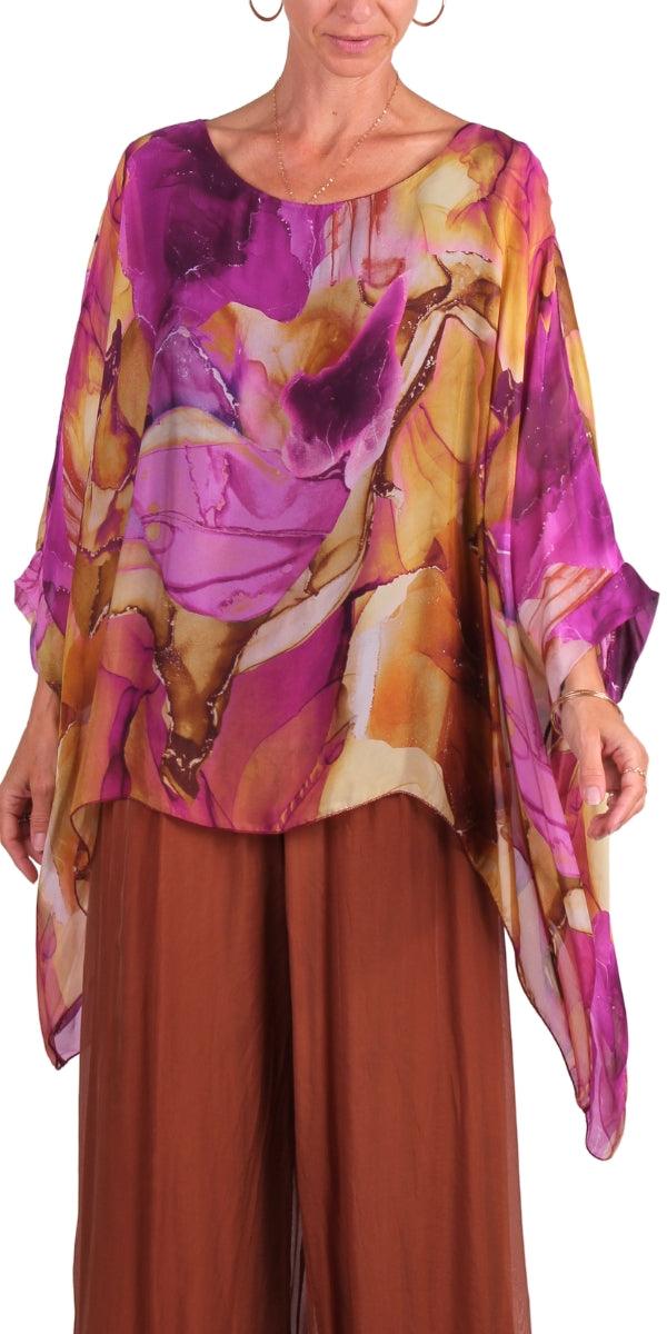 Seta Marble Ink Print Kaftan on Sale