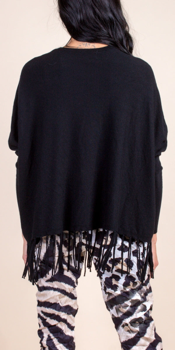 Batwing Fringe Sweater For Sale