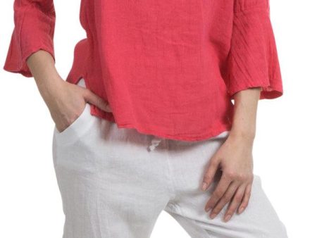 Gianni Linen Top Hot on Sale