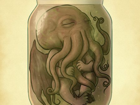 Pickled Cthulhu Fine Art Print For Discount