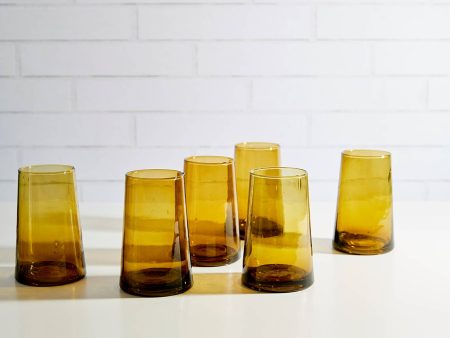 Moroccan Cone Glassware Large - Amber: Amber Online