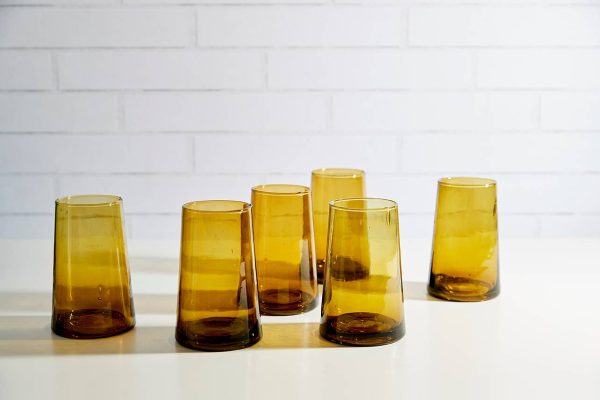 Moroccan Cone Glassware Large - Amber: Amber Online