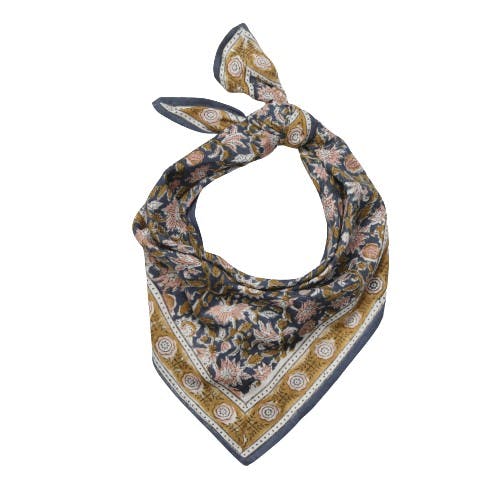 Scarf with indian flowers print AZUR KID Online now