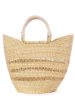 Natural Ghanaian Lacework Wing Shopper with Dye-Free Leather Online