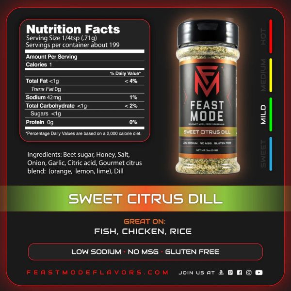 Feast Mode Seasoning - Sweet Citrus Dill Hot on Sale