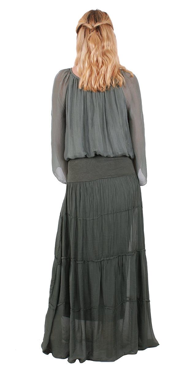 Solima Long Tiered Skirt For Cheap