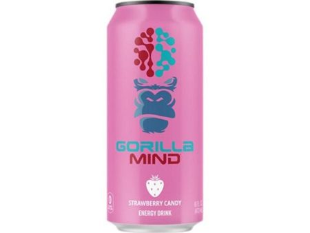 Gorilla Mind RTD Energy Drink - Strawberry Candy (1 Can) Discount