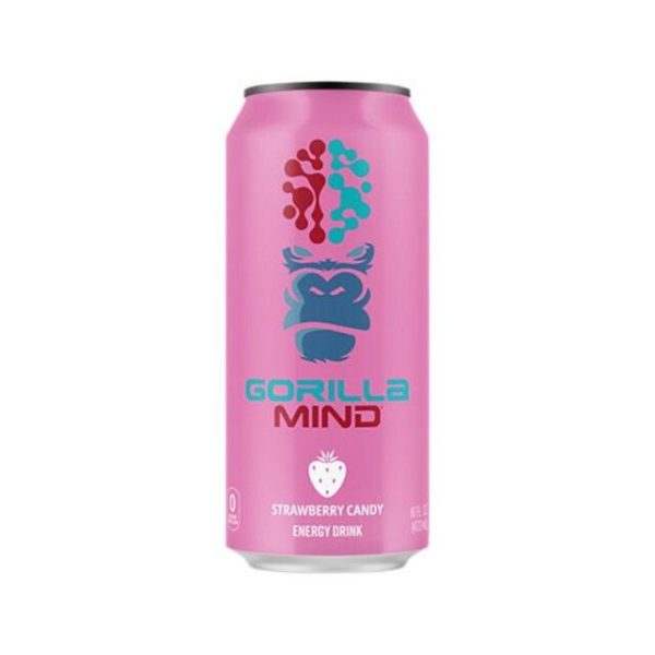 Gorilla Mind RTD Energy Drink - Strawberry Candy (1 Can) Discount