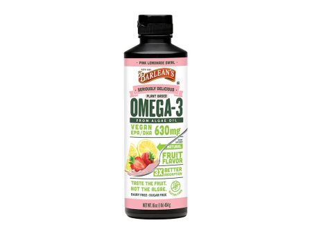 Barlean s Seriously Delicious Plant Based Omega-3 Algae Oil Pink Lemonade Cheap