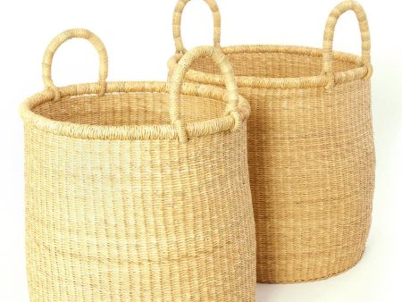 Set of Two All Natural Elephant Grass Baskets Online Sale