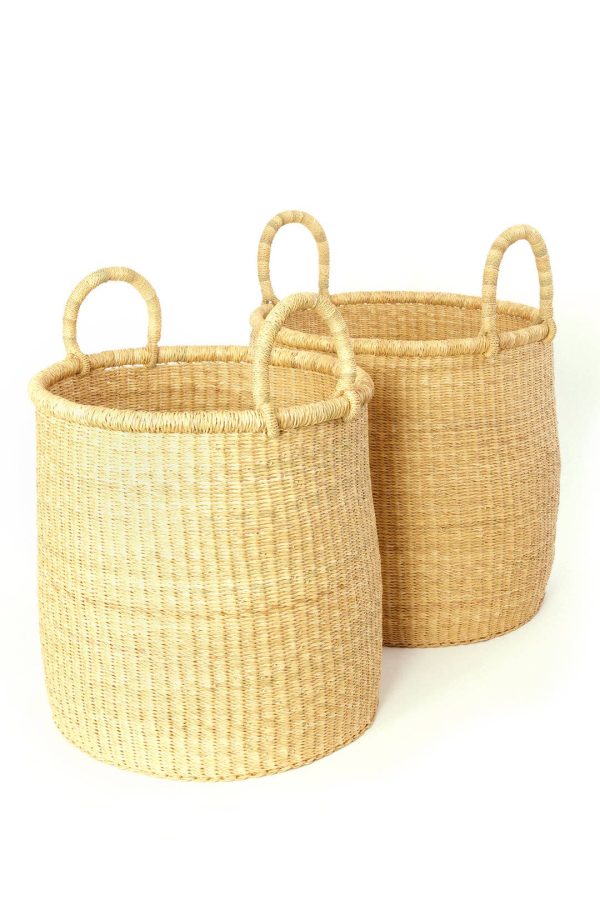 Set of Two All Natural Elephant Grass Baskets Online Sale