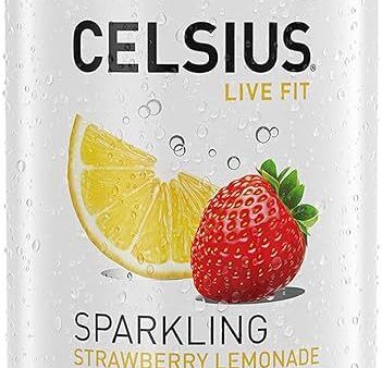 Celsius Strawberry Lemonade 12oz Can Sparkling Energy Drink For Discount