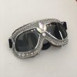 Sparkle silver burning man goggles Online now