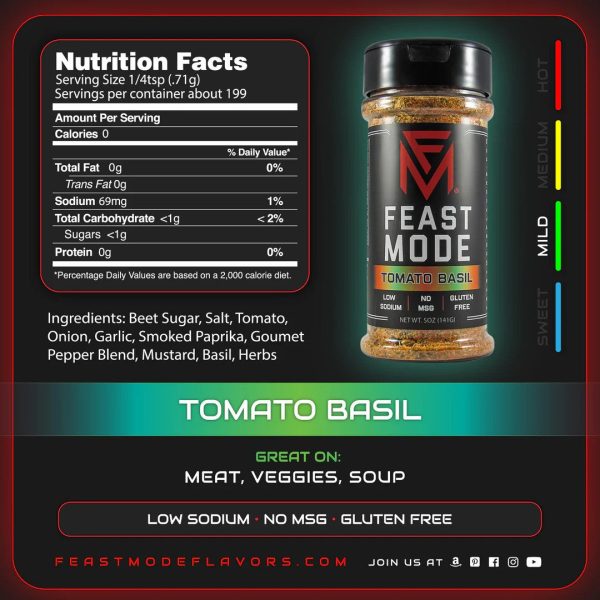 Feast Mode Seasoning - Tomato Basil For Discount