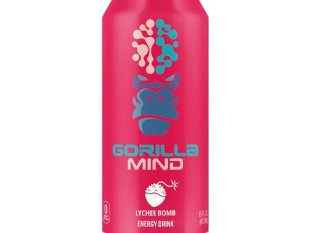 Gorilla Mind RTD Energy Drink - Lychee Bomb (1 Can) on Sale