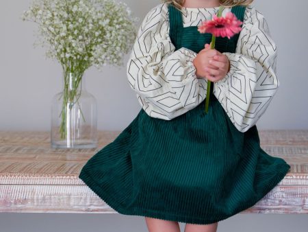 Pinny Deep Green Pinafore Dress Fashion