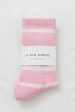 Striped Boyfriend Socks: Pink White Stripe Online Hot Sale