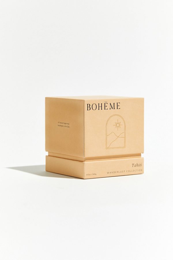 Tahiti: Boheme Scented Candle with Soy Wax Blend Cheap