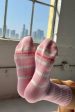 Striped Boyfriend Socks: Pink White Stripe Online Hot Sale