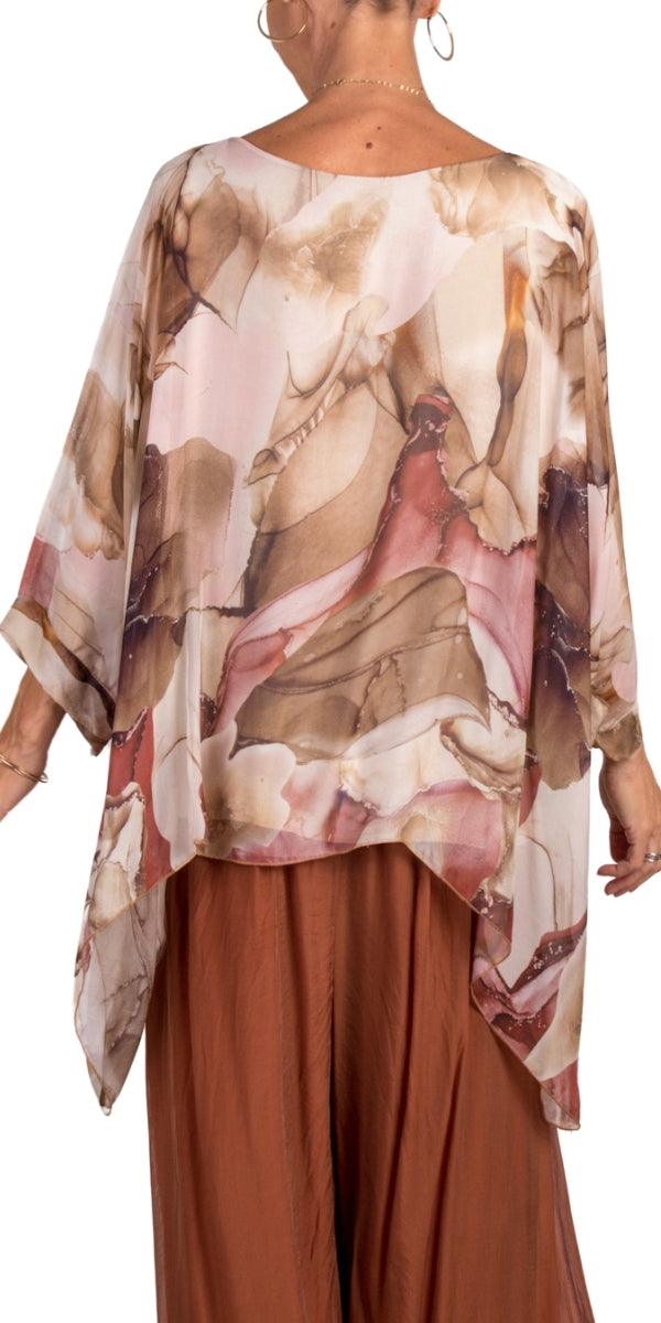 Seta Marble Ink Print Kaftan on Sale