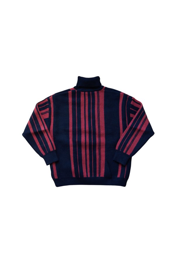 Raita Black and Red Turtleneck Sweater (Unisex) Online Hot Sale