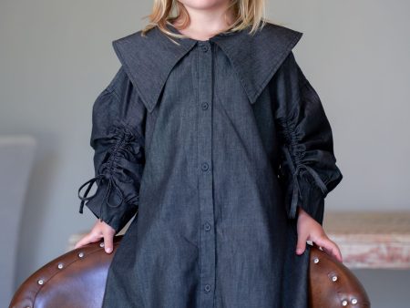 Ottilia Charcoal Gray Shirtdress Sale