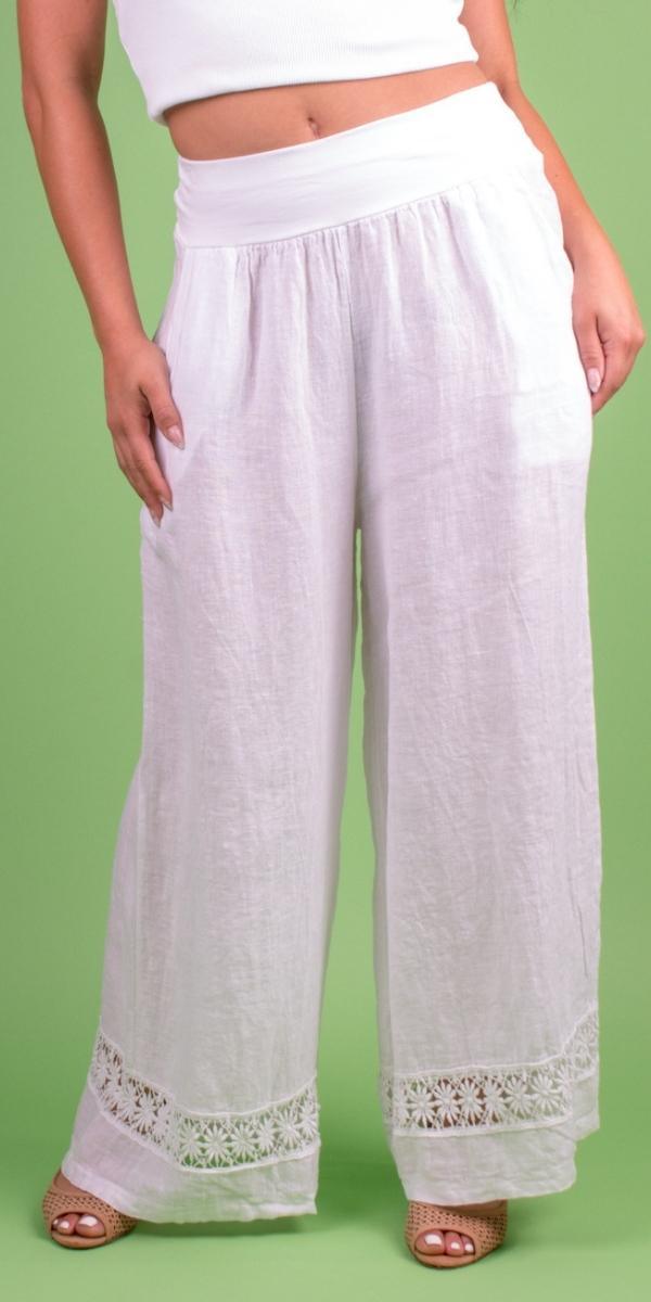 Fiorella Linen Pants Discount