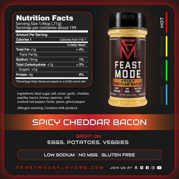 Feast Mode Seasoning - Spicy Cheddar Bacon Cheap