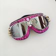 Hot pink   burning man goggles  anti-dust goggles Aviator Goggles  Ski goggles face goggles Hot on Sale