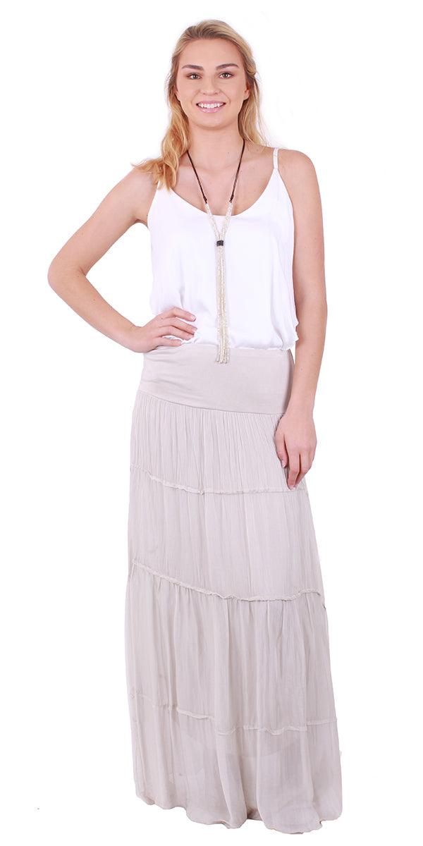 Solima Long Tiered Skirt For Cheap