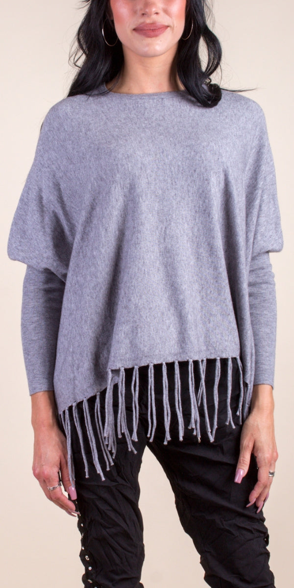 Batwing Fringe Sweater For Sale