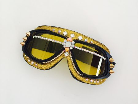 Golden Sun burning man goggles For Cheap