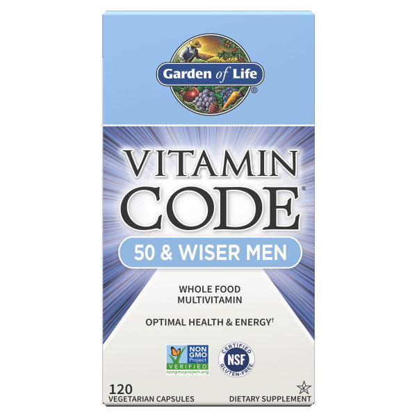 Garden Of Life Vitamin Code - Whole Food Vitamin For 50 & Wiser Men (Choose Size) Online Hot Sale