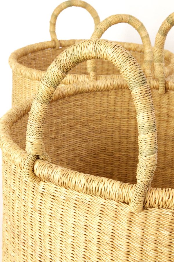 Set of Two All Natural Elephant Grass Baskets Online Sale